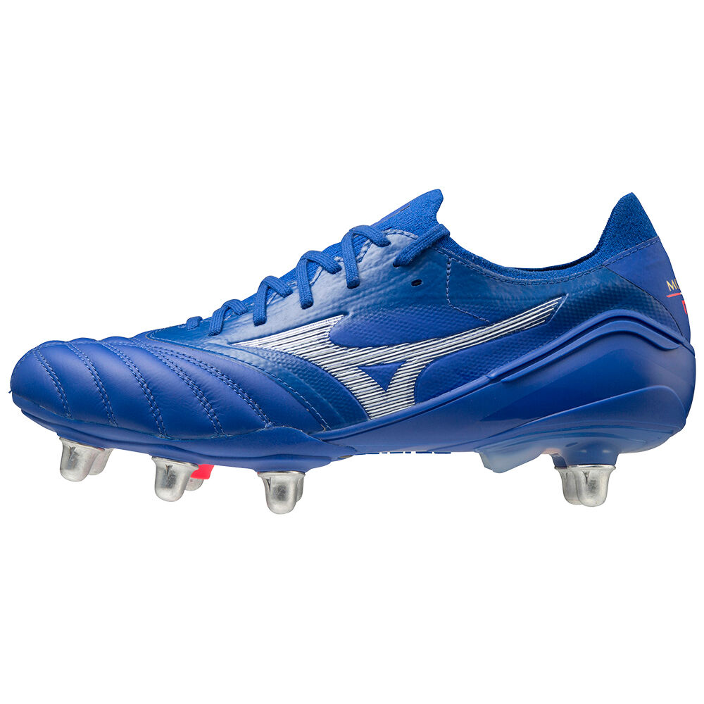 Mizuno Men's Morelia Neo 3 beta Elite SI Soccer Cleats Blue/White (P1GC209225-EHW)